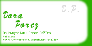 dora porcz business card